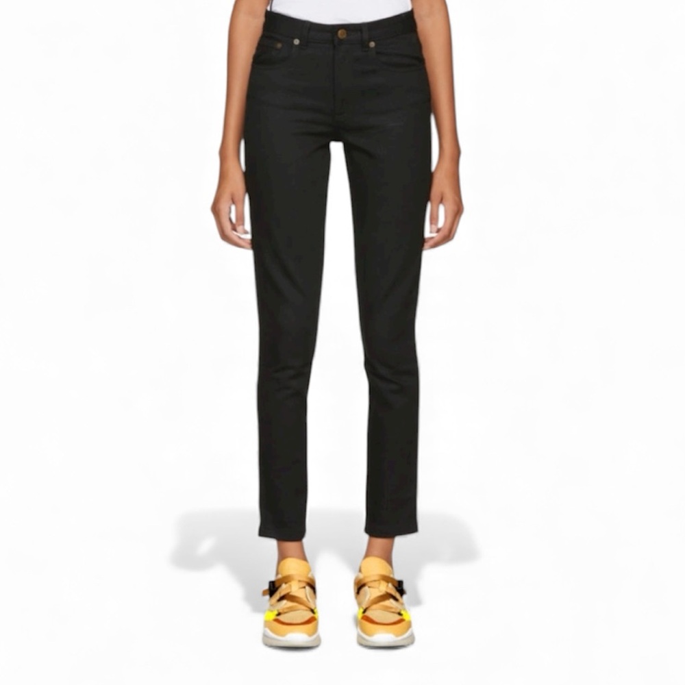 A.P.C. High Standard Premium Japanese Denim Black Ankle Skinny Jeans Size 24